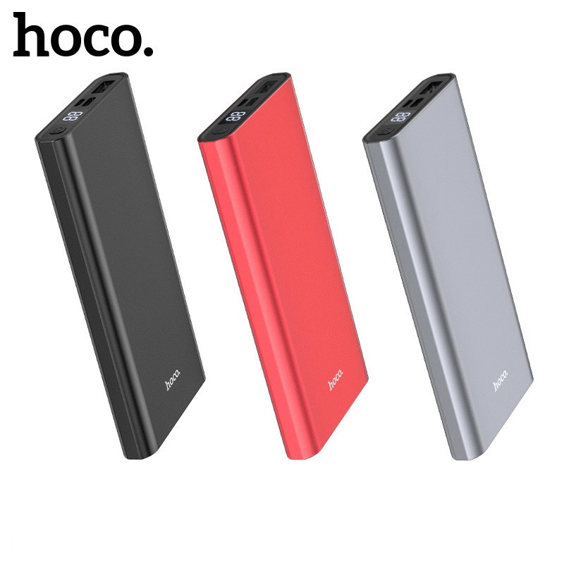Pin sạc dự phòng hoco j68 resourceful 10000mah output 2a, lcd, vỏ kim loại