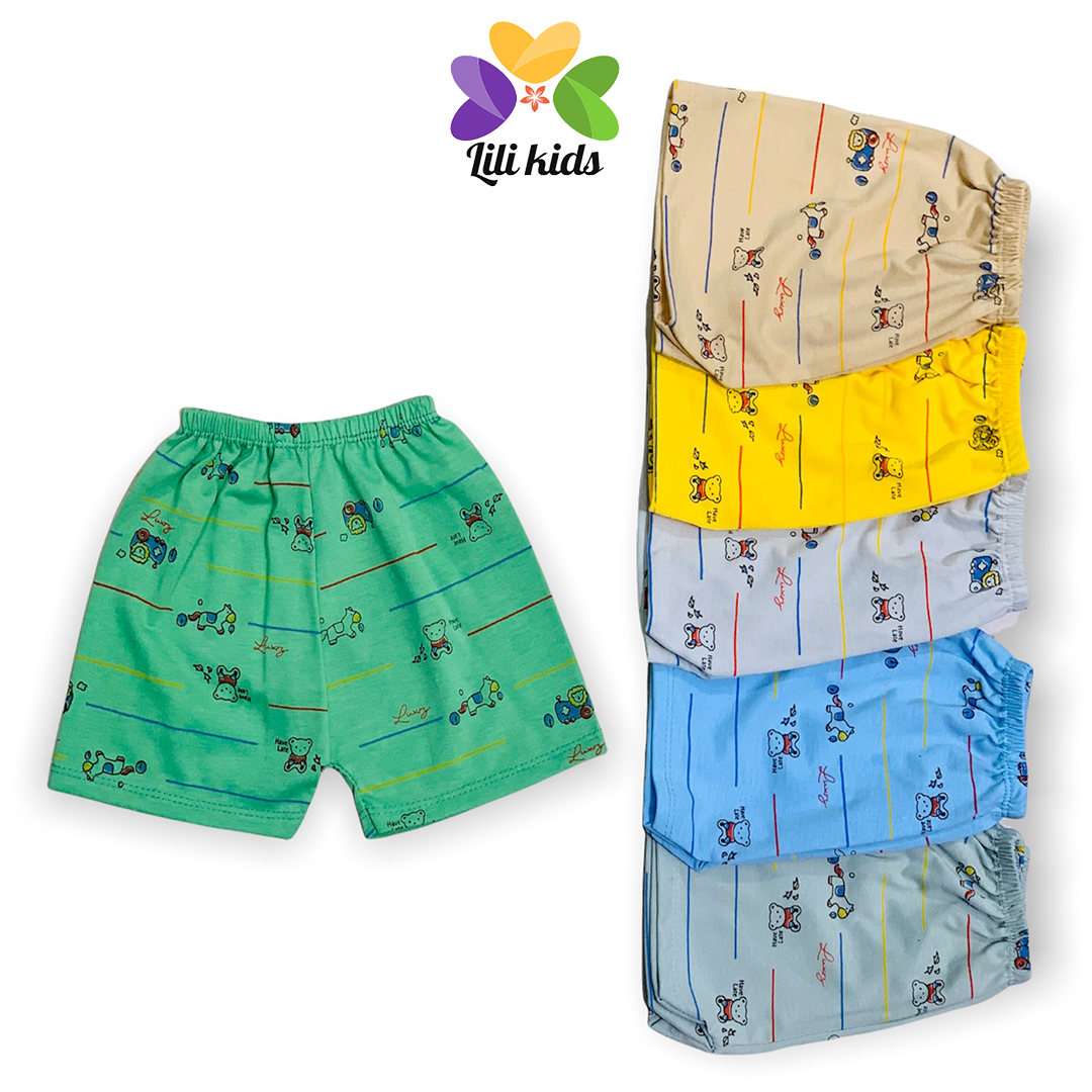 quần đùi cho bé LILIKIDS quần chục ngắn cho bé trai bé gái chất cotton QC08