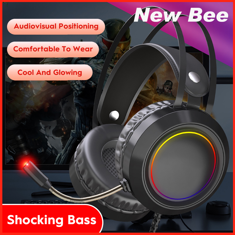 New Bee G95 RGB Gaming Headset  Tai nghe chơi game RGB Microphone giảm tiếng ồn được thiết kế đặc biệt cho eSports Tai nghe chơi game có dây cho PC và máy tính xách tay