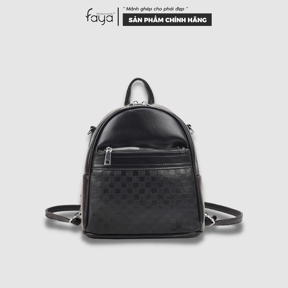 Faya - Balo da mini da dập ô bàn cờ trẻ trung B438