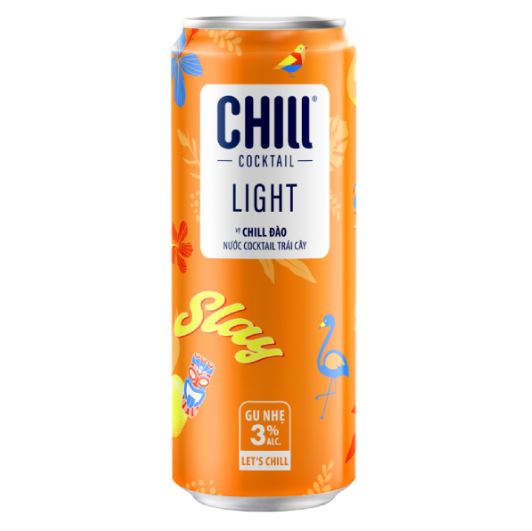 Nước Trái Cây Lên Men Chill Cocktail Peach Vị Đào Lon 320Ml