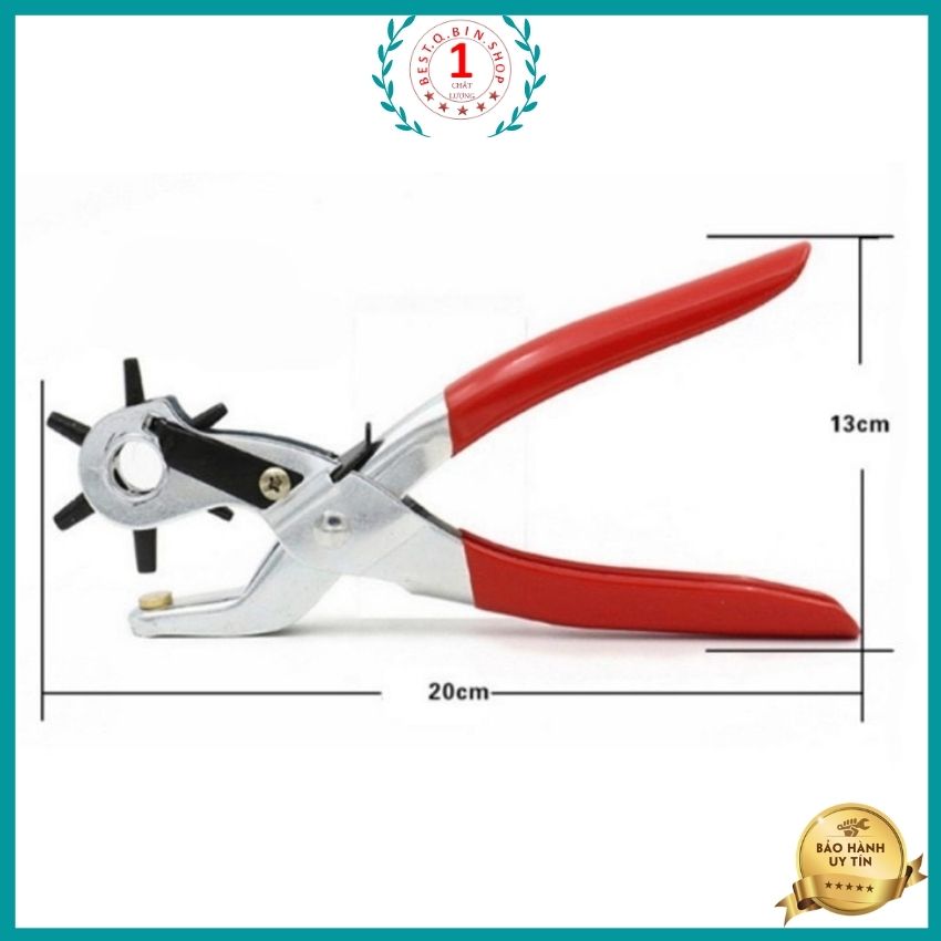 Kìm bấm lỗ dây da đồng hồ dây da thắt lưng, đục lỗ dây nịt có 6 size lỗ