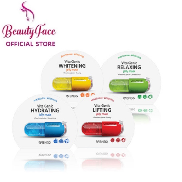 Combo 4 mặt nạ bnbg vita genic jelly mask dưỡng da chuyên sâu 30ml x4
