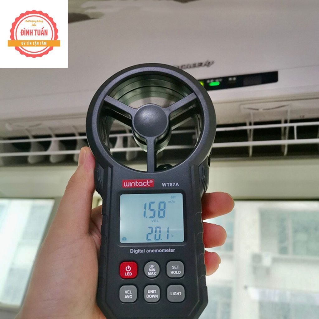 Đồng hồ đo tốc độ gió cầm tay wt47a với màn hình lcd hiển thị tốc độ gió tiện dụng