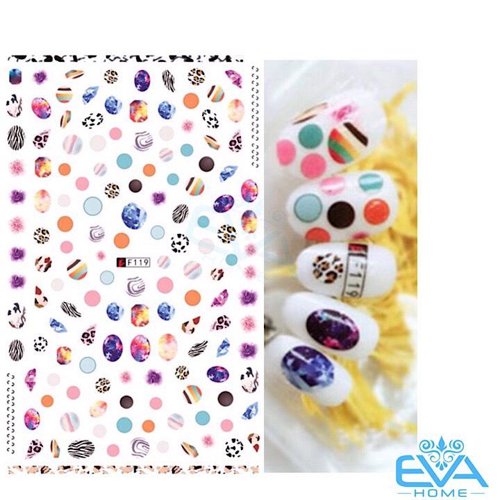 [HCM]Miếng Dán Móng Tay 3D Nail Sticker Tráng Trí Hoạ Tiết Các Tiểu Hành Tinh Planet F119