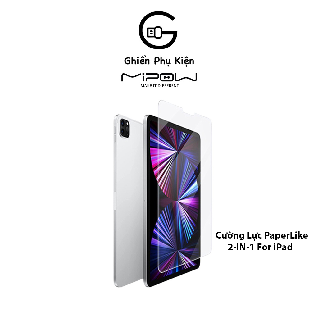 Dán cường lực mipow kingbull paperlike 2in1 premium hd 2.7d dành cho ipad - hàng chính hãng
