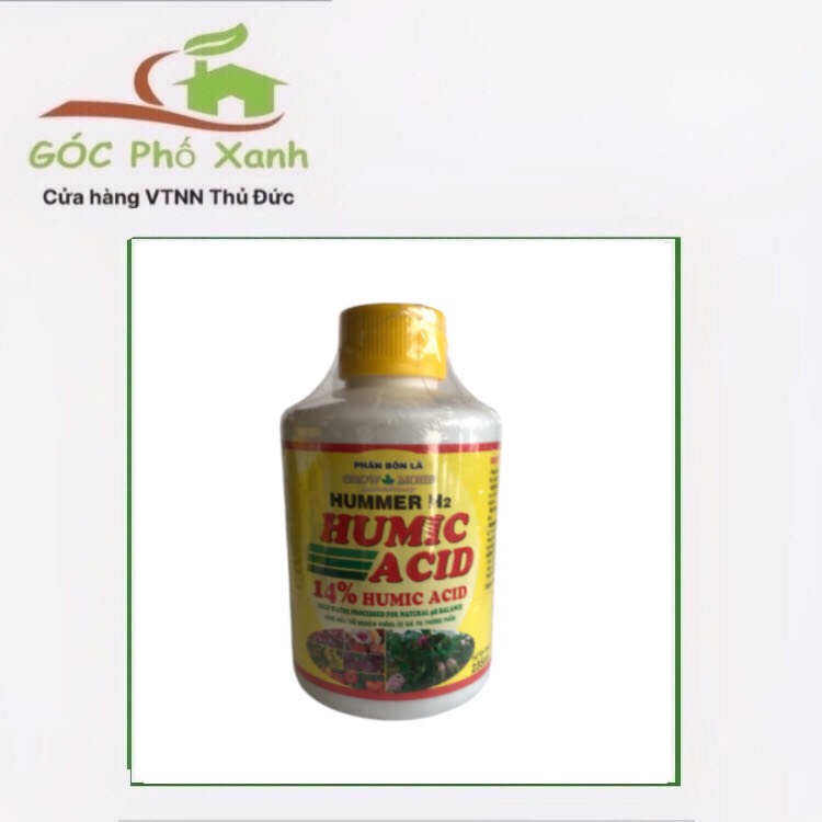Phân bón hữu cơ humer h2 14% humic acid chai 235ml