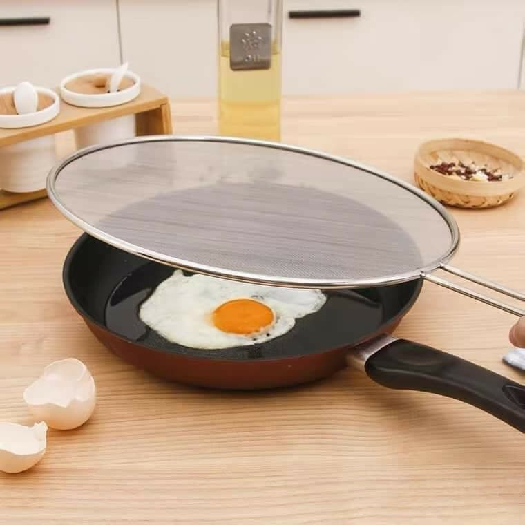 Nắp đậy chảo chống bắn dầu mỡ inox 29cm đa năng
