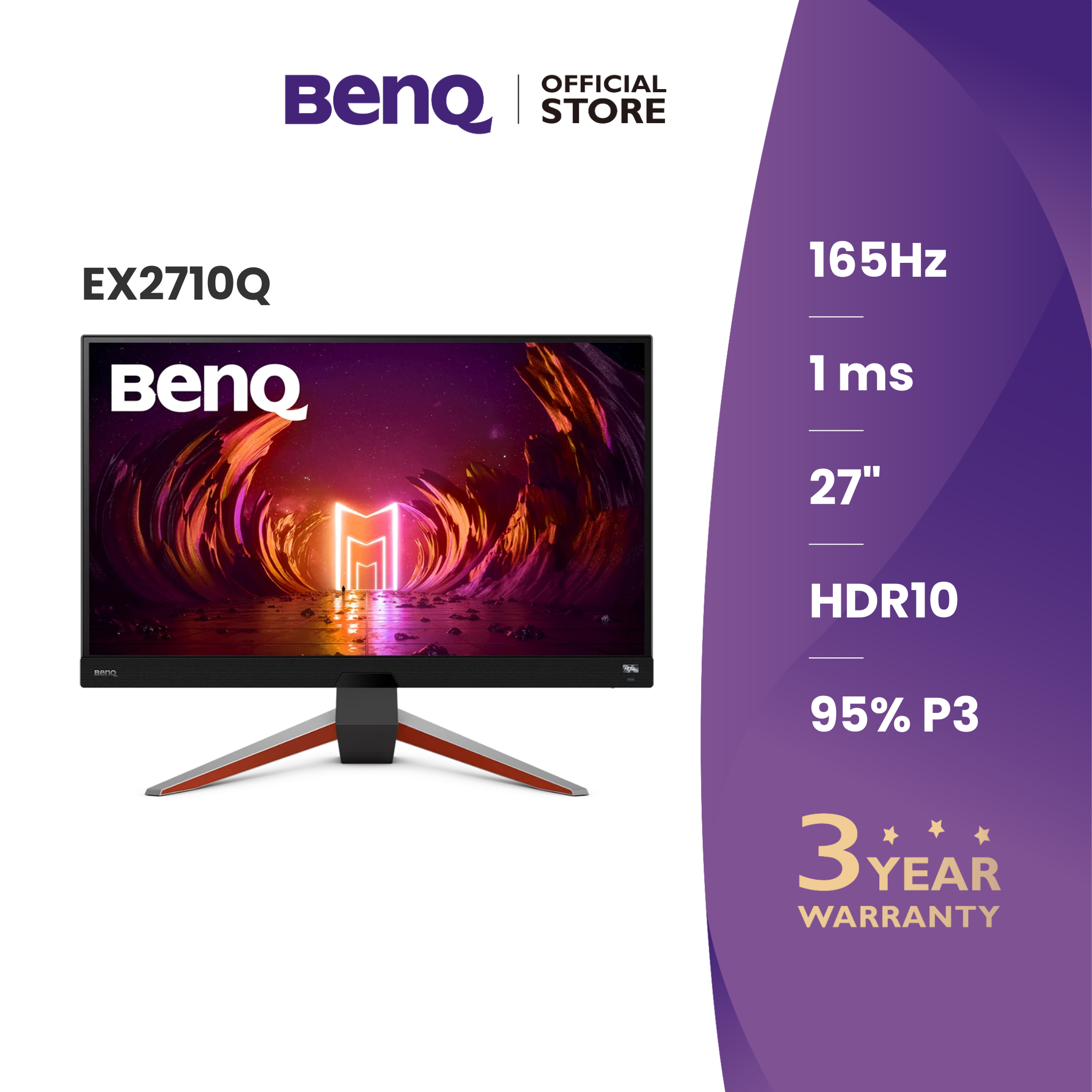 Màn hình gaming benq mobiuz ex2710q _ 27 "qhd 1ms 165hz ips hdri freesync™ premium