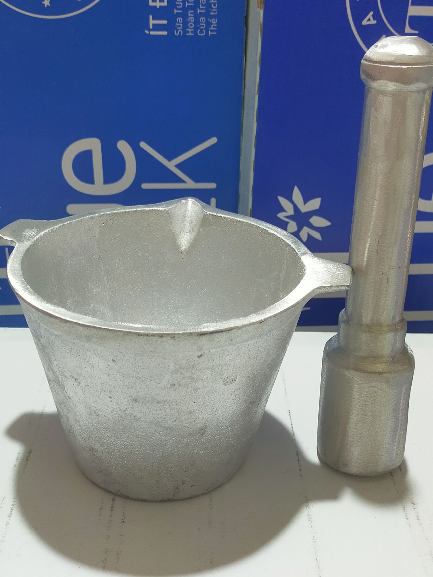 Bộ cối chày siêu dày đúc thủ công nguyên khối