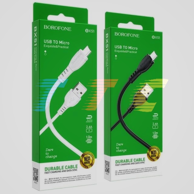 Dây Cáp Sạc Nhanh Micro Borofone BX51 / dây sạc samsung/ day cap sac nhanh micro