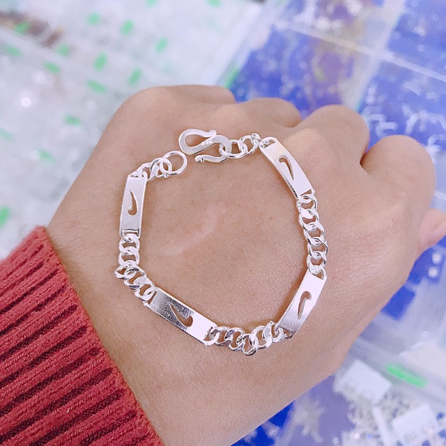 Lắc tay like khoẻ khoắn cho bé chuẩn bạc ta nguyên chất - THJ Cam kết bạc chuẩn, giá tốt kèm bảo hành