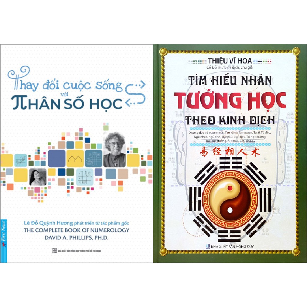 Nguyetlinhbook sách - combo 2 cuốn: thay đổi cuộc sống với nhân số học + tìm hiểu nhân tướng học theo kinh dịch .
