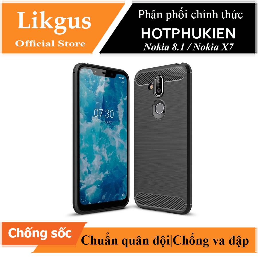 Ốp lưng chống sốc hiệu Likgus cho Nokia 8.1 / Nokia X7 (chuẩn quân đội, chống va đập, chống vân tay) - Phân phối bởi Hotphukien