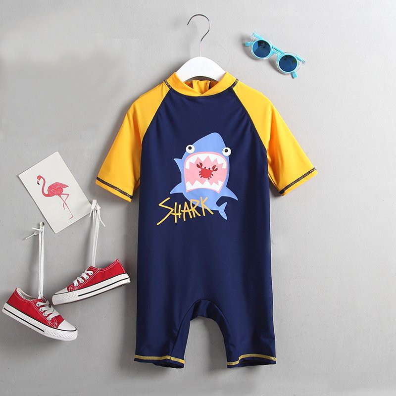 Bộ bơi đồ bơi bé trai khủng long vàng siêu kute!