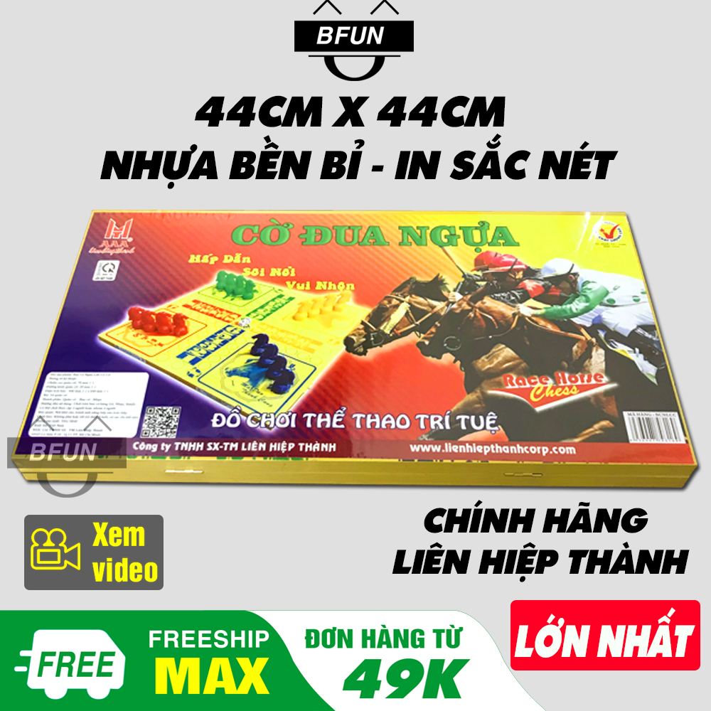 Bộ Cờ Cá Ngựa LIÊN HIỆP THÀNH - Cờ Cá Ngựa Bằng Nhựa Cao Cấp - Kích Thước 45 x 45 cm