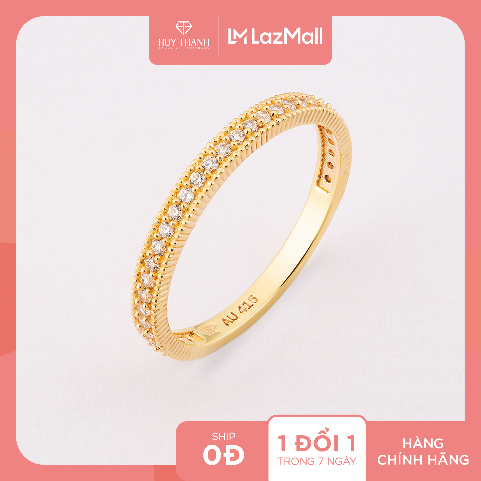 Nhẫn nữ vàng tây 14k nlf278 huy thanh jewelry