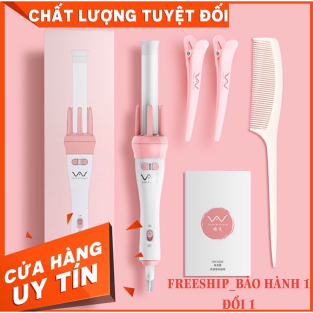 Máy uốn tóc xoăn xoay tự động 360 vivid & vogue