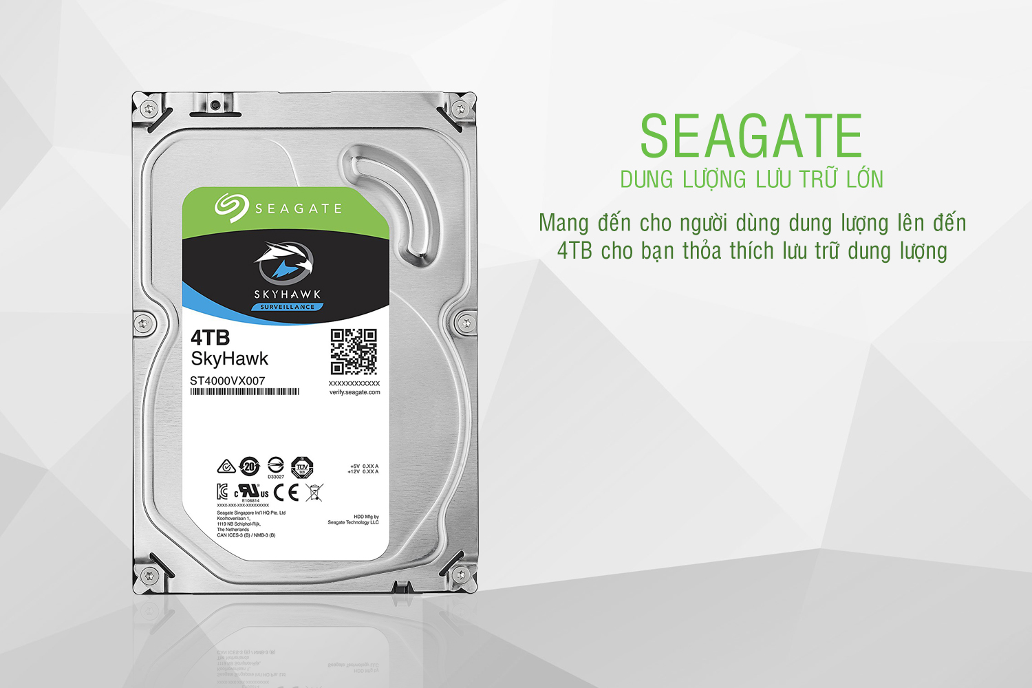 Ổ cứng 4TB Seagate Skyhawk chuyên dụng chạy 24/24