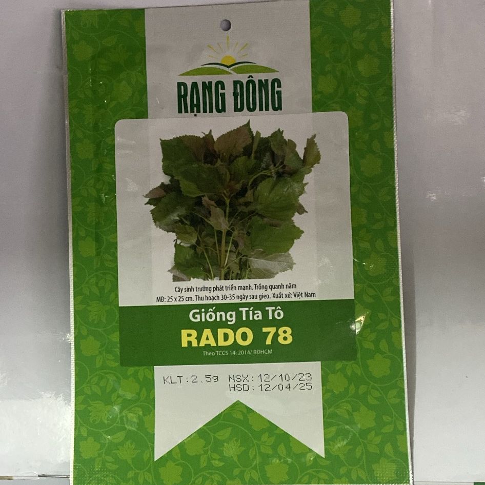 Hạt giống tía tô rado 78