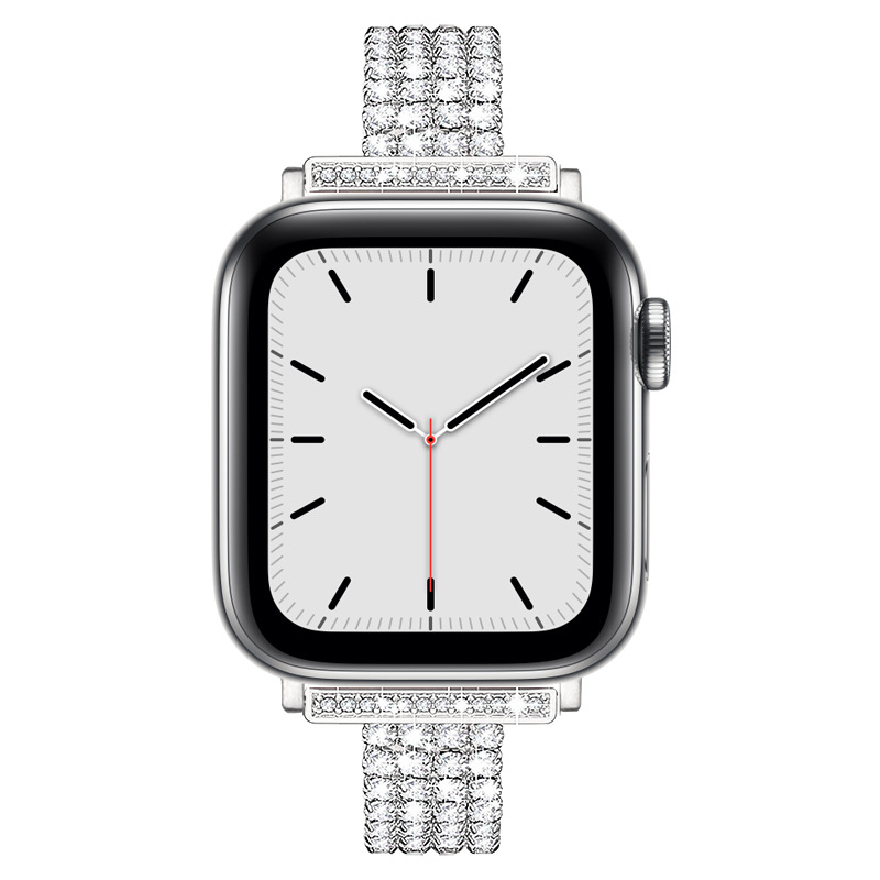 [COD] Thích Hợp Cho Apple Dây Đeo Kim Cương Bốn Hàng 76 Dây Đeo Kim Loại Đính Kim Cương Bằng Thép Không Gỉ