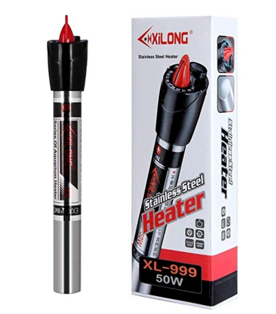 Đèn sưởi xilong xl - 999 200w siêu ấm cho hồ cá, bể cá thủy sin , thiết kế vỏ inox chống vỡ