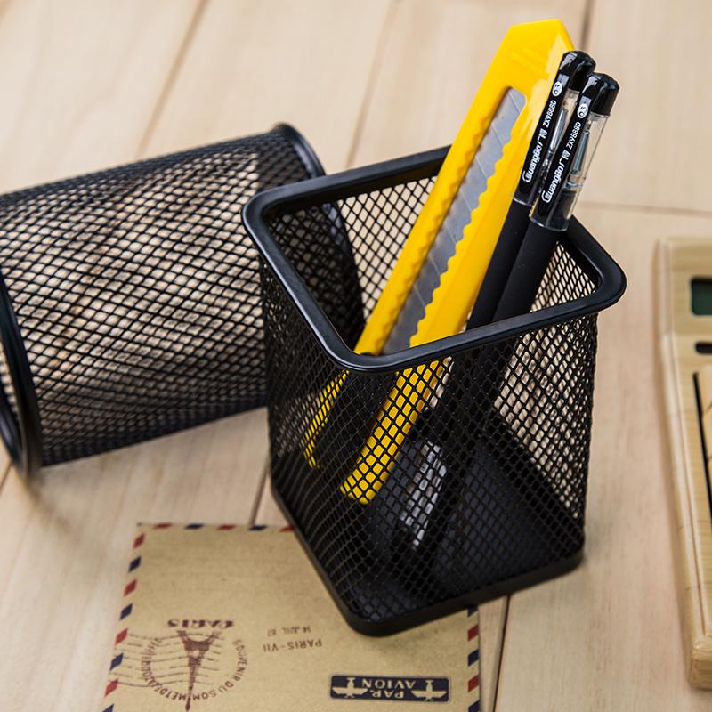 Ống đựng bút dạng đan lưới kim loại bền đẹp, gọn nhẹ, chống gỉ - dụng cụ văn phòng tiện ích