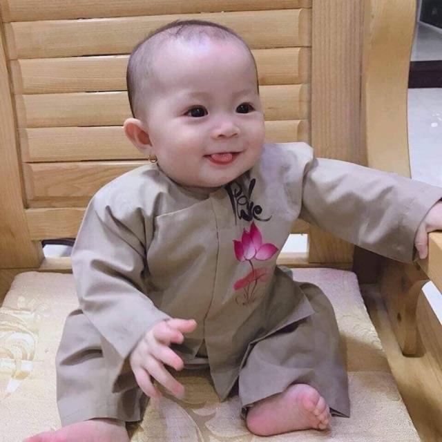 ĐỒ ĐI CHÙA CHO BÉ IU   Mẫu Vạc Hò In Hoa   Đồ Bộ Bé Trai Gái   Quần Áo Bé