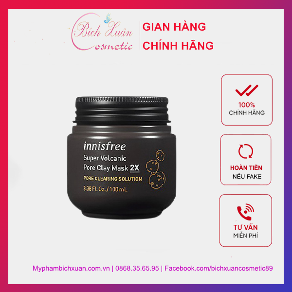 Mặt nạ đất sét Innisfree Super Volcanic Pore Clay Mask 2X 100ml