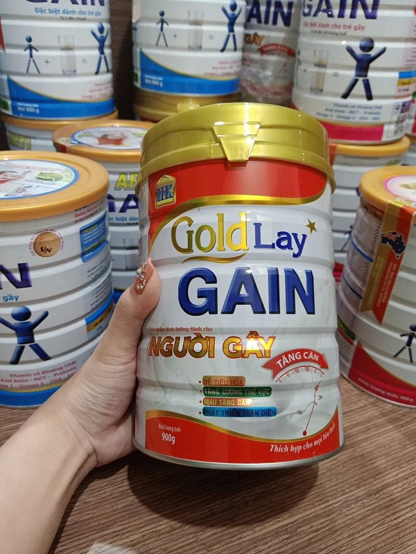 Sữa tăng cân Goldlay Gain 900g - Sữa Goldlay Gain dành cho người gầy, thích hợp mọi lứa tuổi