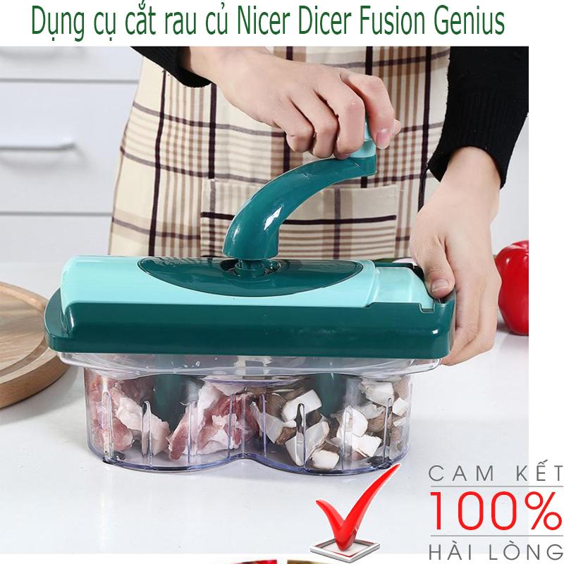 Nạo rau củ đa nang, Dung cu da nang, Dụng cụ cắt rau củ Nicer Dicer Fusion Genius đa năng cao cấp, gồm nhiều dụng cụ dễ dàng sử dụng, chế biến nhiểu kiểu món, 4