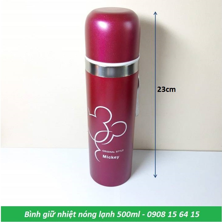 Bình nước giữ nhiệt 500ml Mickey