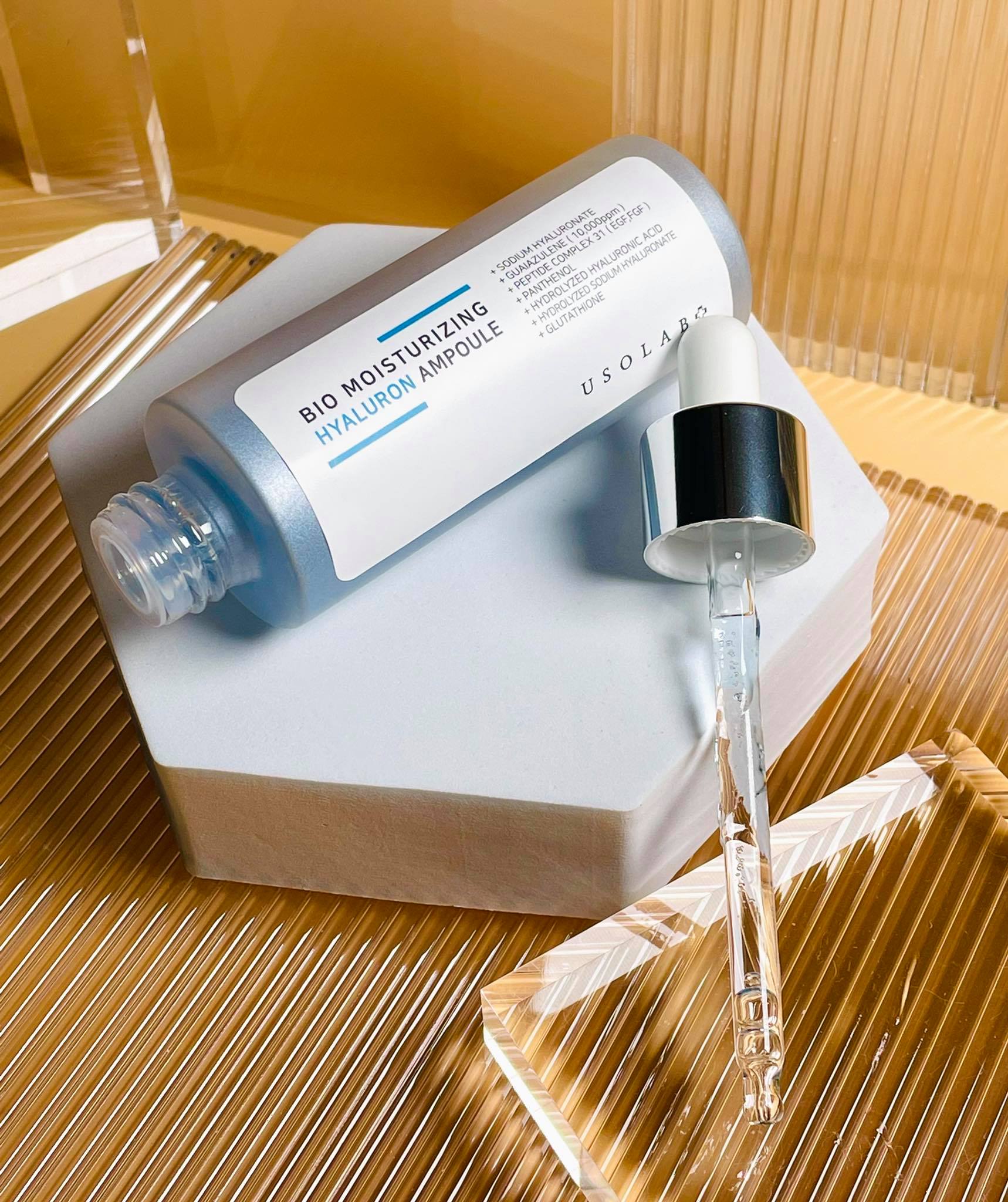 (Mẫu Mới 2023) Tinh Chất Dưỡng Ẩm HA USOLAB BIO MOISTURIZING HYALURON AMPOULE 50ml (Mẫu Mới)