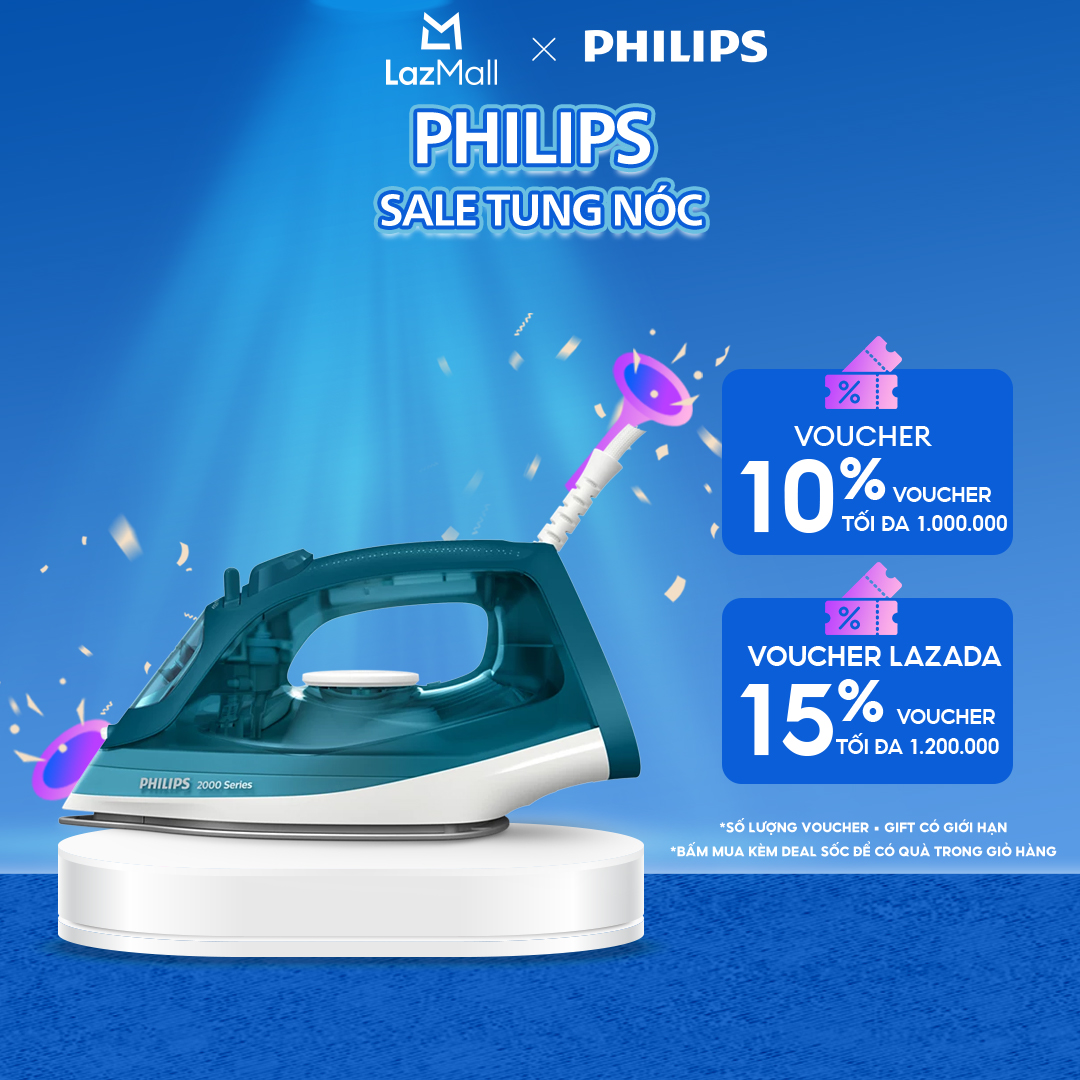 Bàn Ủi Hơi Nước Philips DST2030/90 | 2000W| mặt đế ceramic - Hàng Chính Hãng