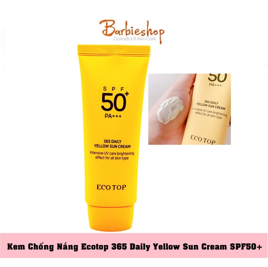 Kem chống nắng ecotop 365 daily yellow sun cream 70ml
