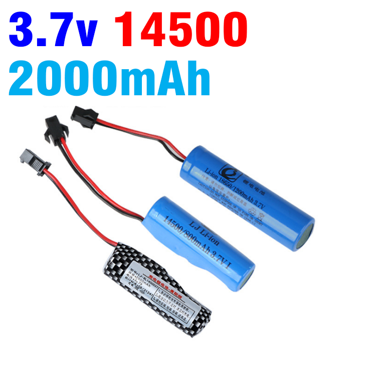 Pin 3.7v 14500 dung lượng 2000mah / 800mah cho xe mô hình điều khiển cổng SM-2P