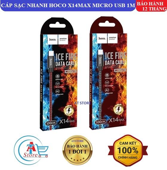 Cáp sạc nhanh hoco x14 max micro usb 1m l cáp sạc android - bh 12 tháng