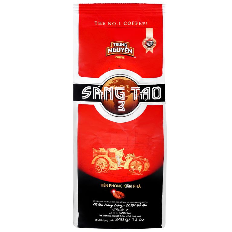 Cà phê Trung Nguyên Sáng Tạo 3, coffee gói 340 gram. Hương vị nhẹ nhàng nhưng rất quyến rũ