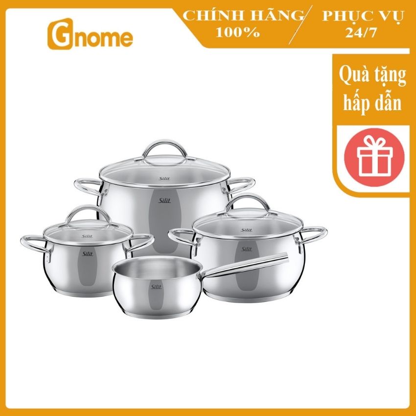 Bộ nồi Silit Nobile 4 món thiết kế sang trọng đẹp mắt chịu nhiệt cao chống va đập tốt