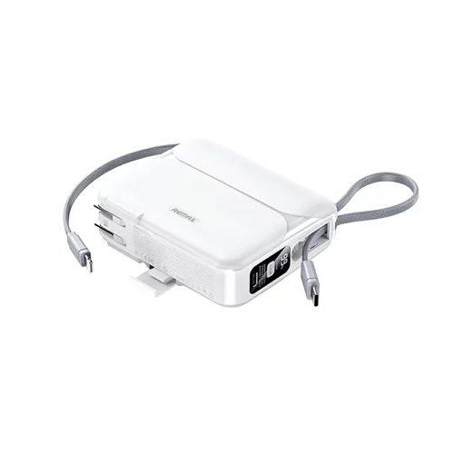 Pin dự phòng kiêm cốc sạc Remax RPP-553 LCD 20000mAh tích hợp 2 cáp sạc - hỗ trợ PD 27W và QC 22.5W  Nhất Tín Computer