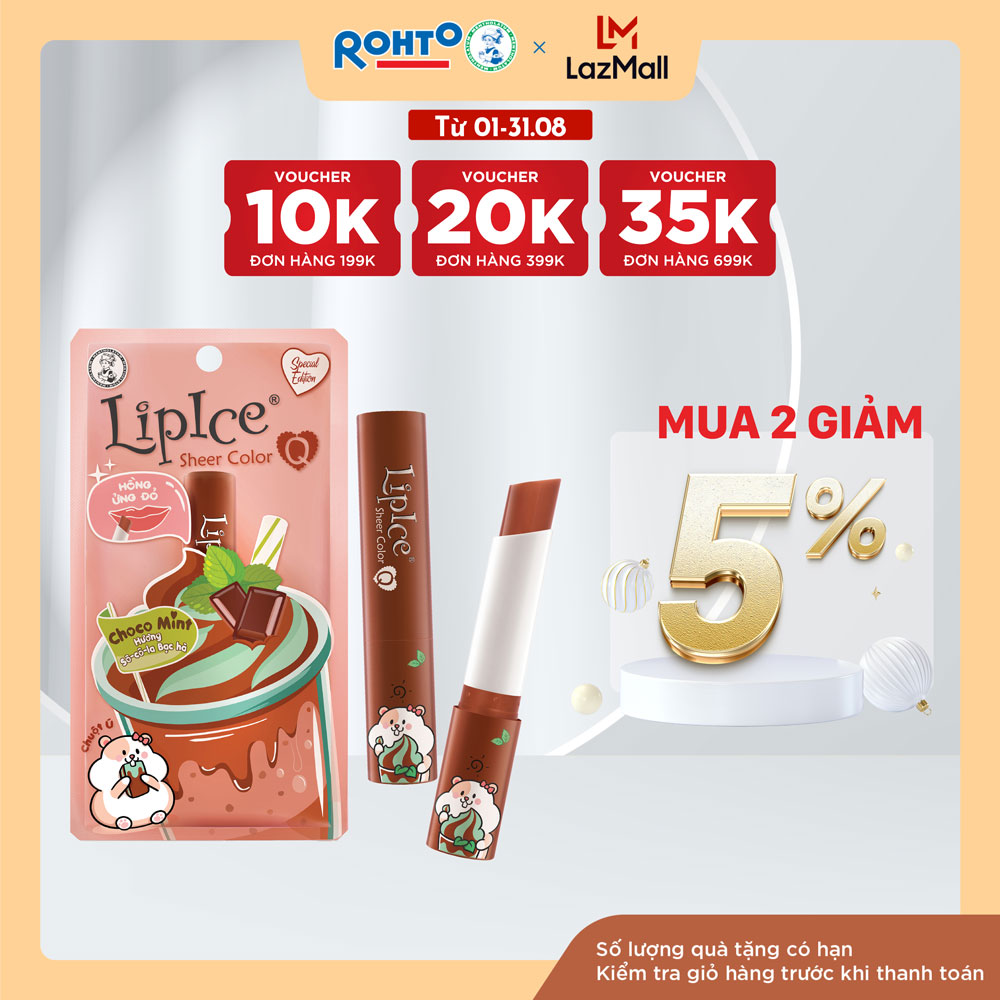 Son dưỡng Lipice Sheer Color Q Choco Mint 2.4g