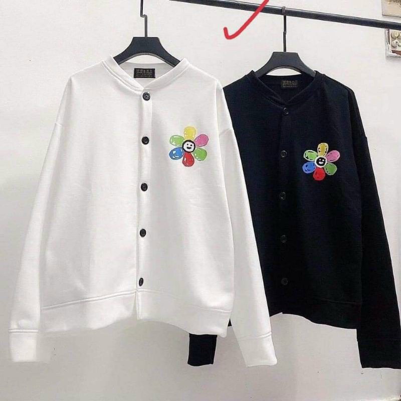 Áo Khoác Nhẹ Nữ, Áo Khoác Cardigan Nữ Phối Hoa Dễ Thương tp390