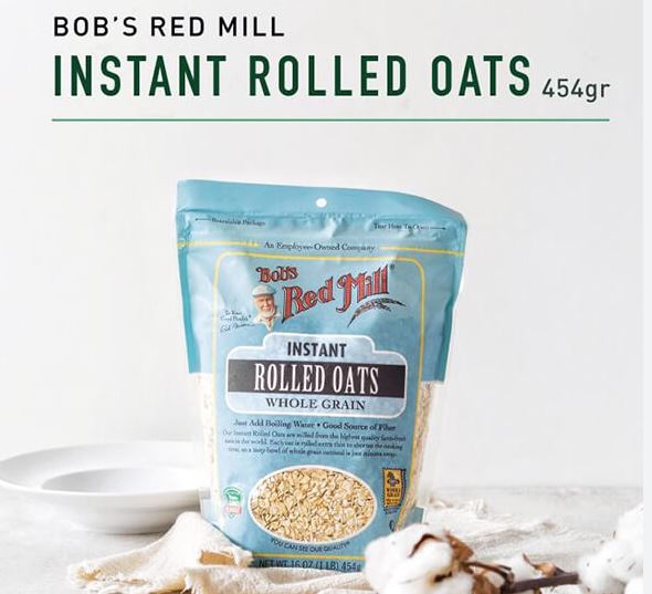 Date 10/2025 yến mạch cán ăn liền hiệu bob's red mill 454g