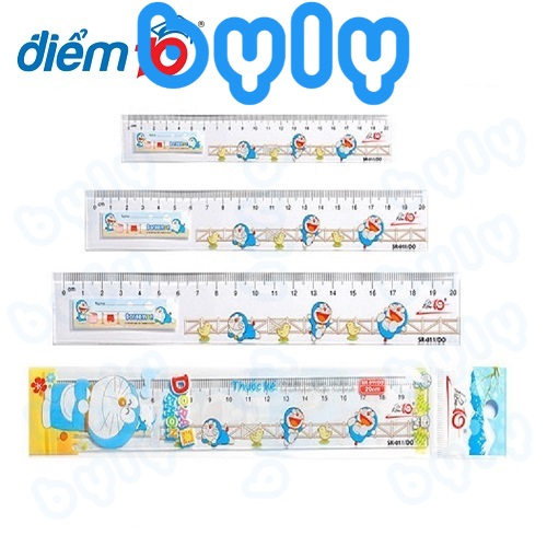 Thước kẻ 20cm doraemon thiên long điểm 10 tp-sr011/do - byly store
