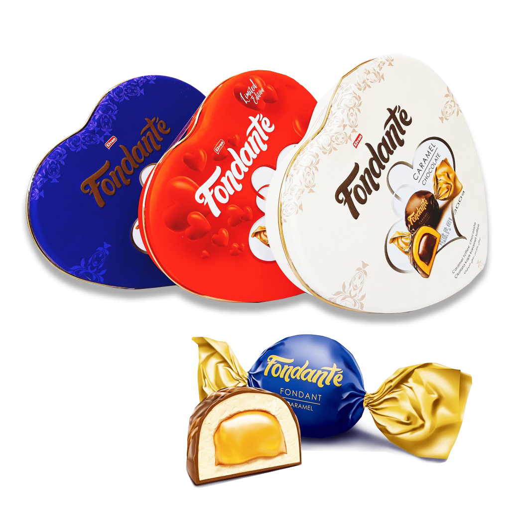 Hộp 300gr kẹo socola trái tim fondante caramel elvan fondanté - hộp thiết nhập khẩu thổ nhĩ kỳ - giao màu ngẫu nhiên.bách hóa uy tín