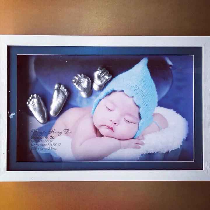 (Combo 4) Combo bột đúc tượng tay chân 3D cho bé