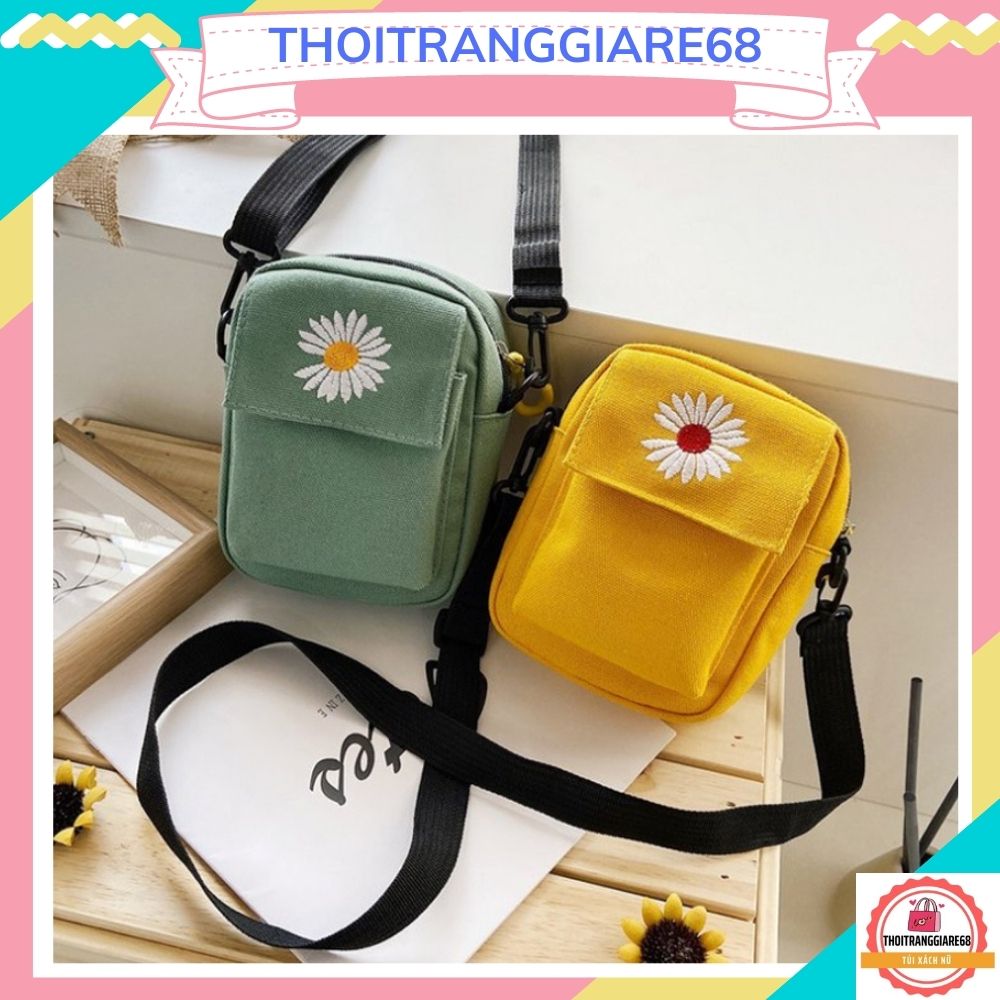 Túi tote, túi vải đựng điện thoại hoa cúc siêu hot TTGR 426