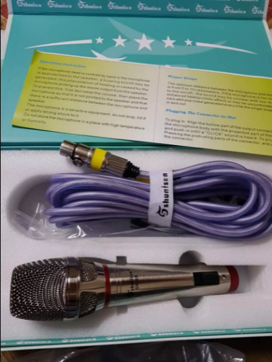 Micro có dây shunison sn-68 cao cấp hát karaoke, tương thích nhiều loại loa micro cực nhẹ, bắt âm xa