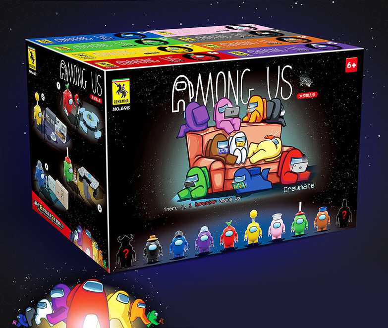 [HCM]Bộ lắp ráp MINIFIGURES 8 in 1 AmongUS full bộ Bonus 2 nhân vật ẩn danh