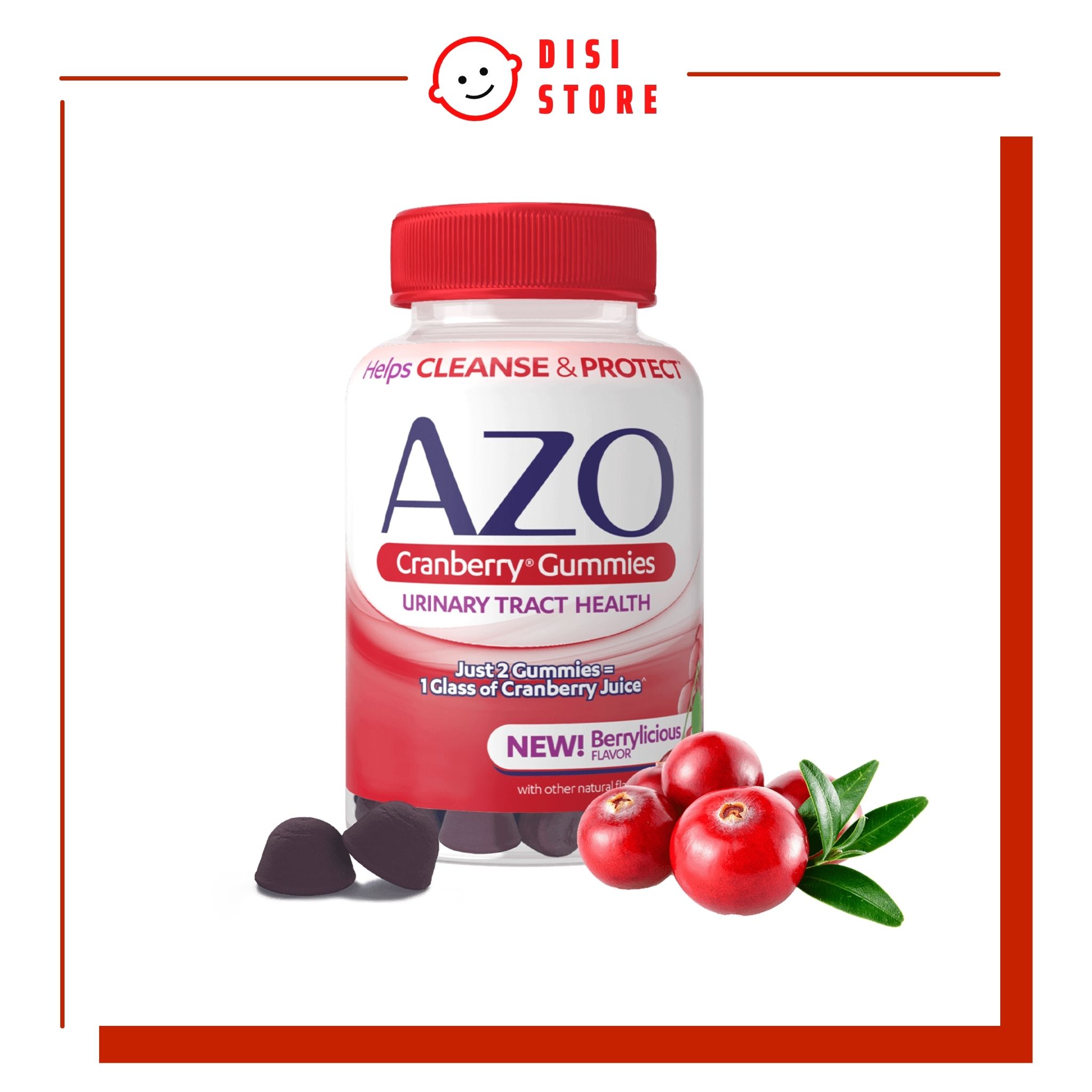 Azo kẹo cranberry gummies nam việt quất loại 40 viên / 72 viên dành cho nam nữ - disi